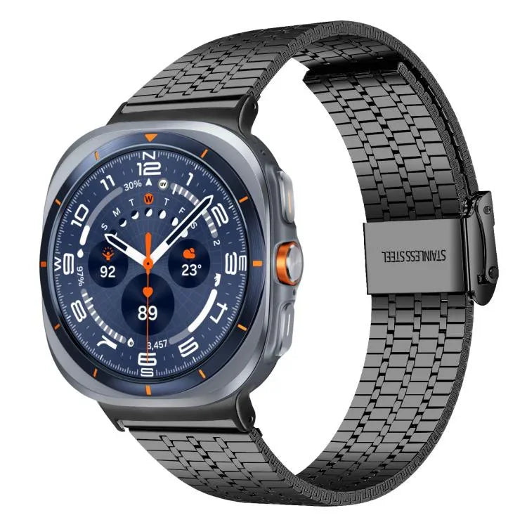 xDfind Seven Beads Buckle Stainless Steel Watch Band, For Samsung Galaxy Watch Ultra / Ultra 2025, For Samsung Galaxy Watch8 / 8 Classic, For Samsung Galaxy Watch 7 / 6 / 5 / FE