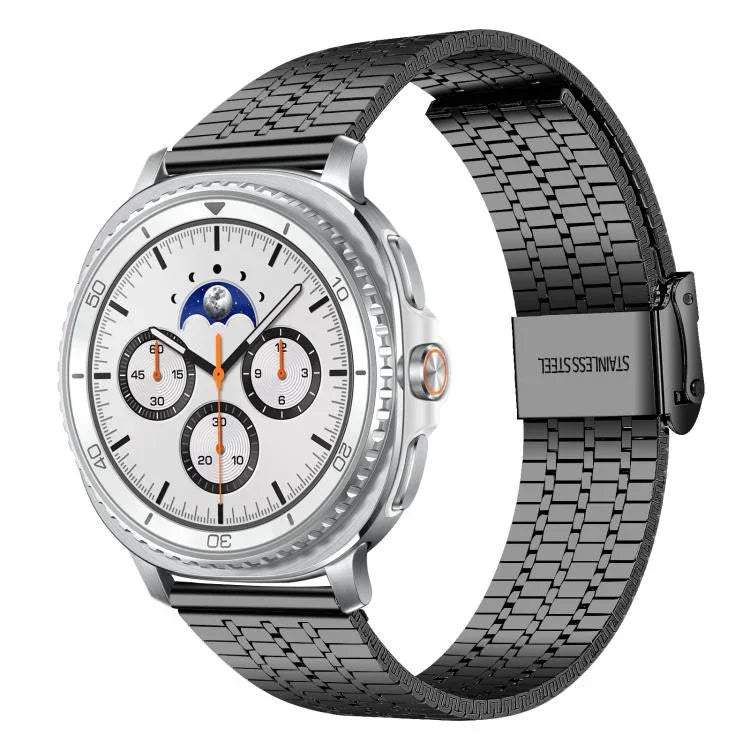 xDfind Seven Beads Buckle Stainless Steel Watch Band, For Samsung Galaxy Watch Ultra / Ultra 2025, For Samsung Galaxy Watch8 / 8 Classic, For Samsung Galaxy Watch 7 / 6 / 5 / FE