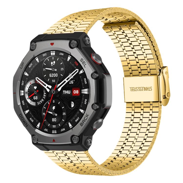 xDfind Seven Beads Buckle Stainless Steel Watch Band, For Amazfit T-Rex 3