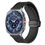 xDfind Crazy Horse Pattern Silicone Skin Magnetic Buckle Watch Band, For Samsung Galaxy Watch Ultra / Ultra 2025, For Samsung Galaxy Watch8 / 8 Classic