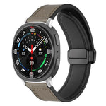 xDfind Crazy Horse Pattern Silicone Skin Magnetic Buckle Watch Band, For Samsung Galaxy Watch Ultra / Ultra 2025, For Samsung Galaxy Watch8 / 8 Classic
