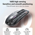 Yesido KB29 Transparent Bluetooth Dual Mode Wireless Mouse, KB29 (White), KB29 (Black)