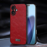 SULADA Shockproof TPU Hybrid Handmade Leather Phone Case, For iPhone 17 Pro Max, For iPhone 17 Pro, For iPhone 17, For iPhone Air