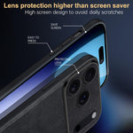 SULADA Shockproof TPU Hybrid Handmade Leather Phone Case, For iPhone 17 Pro Max, For iPhone 17 Pro, For iPhone 17, For iPhone Air
