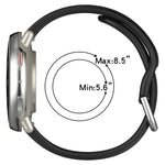 xDfind Silver Buckle Silicone Sport Watch Band, 20mm