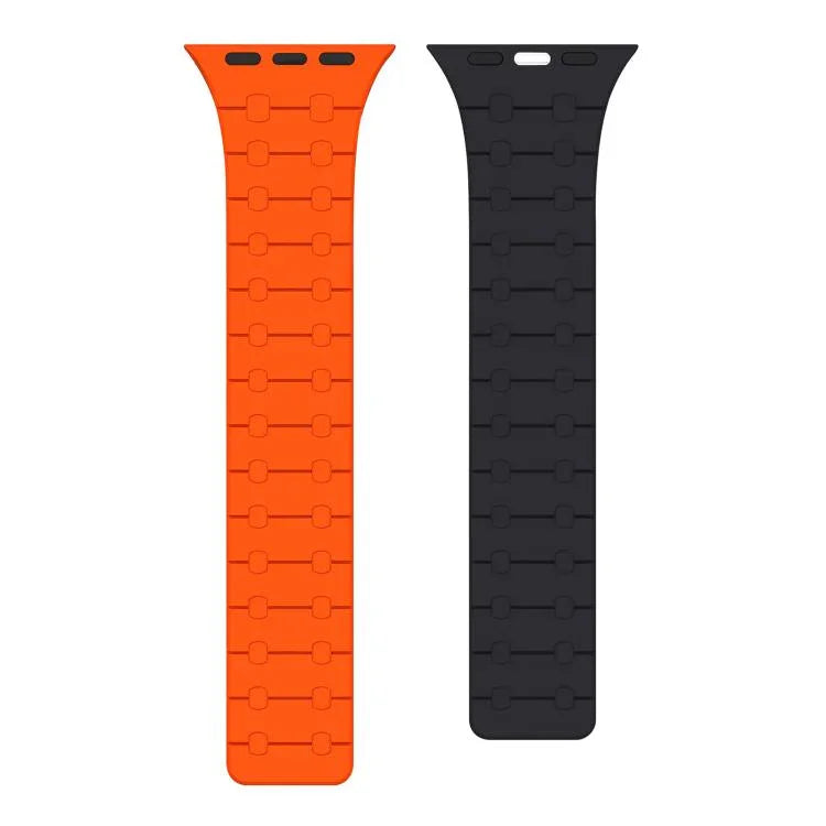 xDfind Contrasting Colors Magnetic Silicone Watch Band, For Apple Watch 42 / 44 / 45 / 46 / 49mm, For Apple Watch 38 / 40 / 41 / S10 42mm