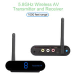 Measy AV530 5.8GHz Wireless Audio / Video Transmitter and Receiver, Distance: 300m, AV530 Black