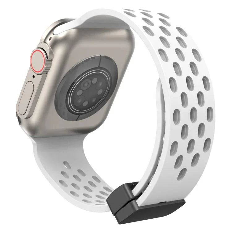 xDfind Magnetic Clasp Silicone Watch Band, For Apple Watch 42 / 44 / 45 / 46 / 49mm, For Apple Watch 38 / 40 / 41 / S10 42mm