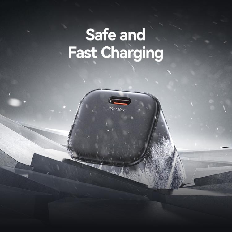 USAMS CC276 30W GaN USB-C / Type-C Port Mini Fast Charger, UK Plug