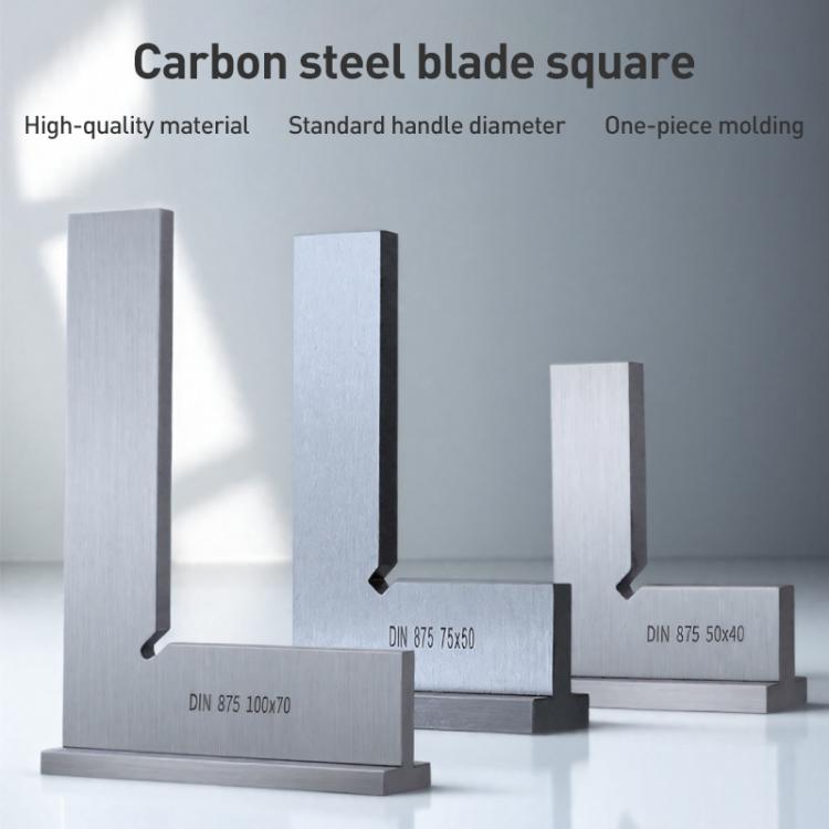 90 Degree Flat Edge Woodworking Square L-shaped Carbon Steel Knife Edge Set Square, 50x40, 75x50, 100x70, 3pcs/Set