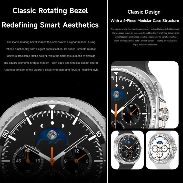 HD8C 1.43 inch BT5.4 Rotate Dial Smart Watch, Support Bluetooth Call / Sleep / Blood Oxygen / Heart Rate / Blood Pressure Health Monitor