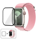 Buckle Loop Nylon Watch Band with 3D Curved Film, For Apple Watch Series 10 46mm