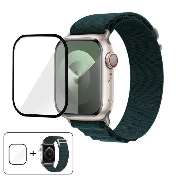 Buckle Loop Nylon Watch Band with 3D Curved Film, For Apple Watch Series 41mm
