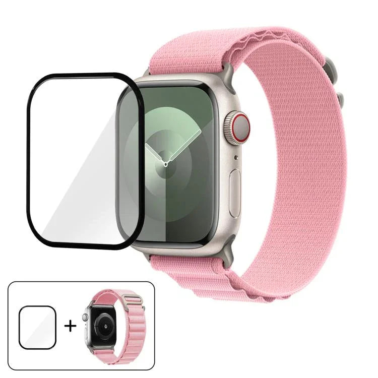 Buckle Loop Nylon Watch Band with 3D Curved Film, For Apple Watch Series 38mm