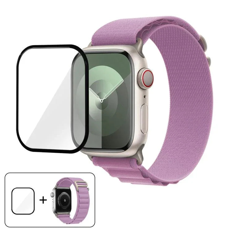 Buckle Loop Nylon Watch Band with 3D Curved Film, For Apple Watch Series 38mm