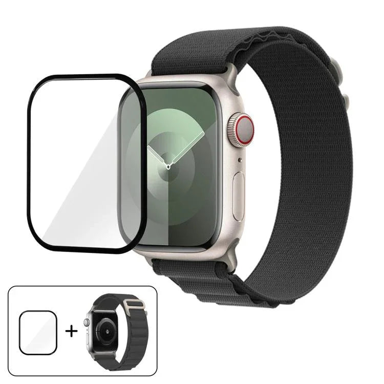 Buckle Loop Nylon Watch Band with 3D Curved Film, For Apple Watch Series 42mm