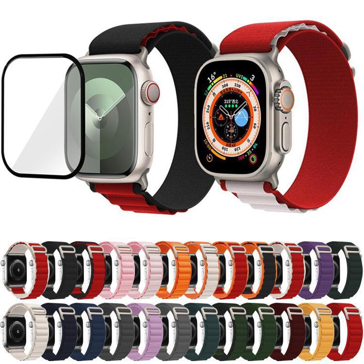 Buckle Loop Nylon Watch Band with 3D Curved Film, For Apple Watch Series 42mm