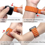 Buckle Loop Nylon Watch Band with 3D Curved Film, For Apple Watch Series 10 42mm