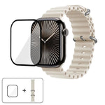 Ocean Silicone Watch Band with 3D Curved Film, For Apple Watch Series 40mm, For Apple Watch Ultra 2 / 1 49mm, For Apple Watch Series 45mm