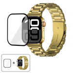 Three Beads Stainless Steel Watch Band with 3D Curved Film, For Apple Watch Series 42mm