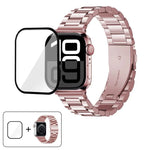 Three Beads Stainless Steel Watch Band with 3D Curved Film, For Apple Watch Series 42mm