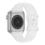 Butterfly Buckle Silicone Watch Band with 3D Curved Film, For Apple Watch Series 10 46mm, For Apple Watch Series 10 42mm, For Apple Watch Series 44mm
