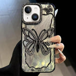 Butterfly Electroplating TPU Phone Case with Epoxy Cardboard, For iPhone 14, For iPhone 14 Pro, For iPhone 14 Pro Max, For iPhone 13 Pro Max, For iPhone 13 Pro, For iPhone 13