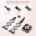 xDfind O-shaped Diamond Metal Watch Band with Tempered Film Integrated PC Cover, For Apple Watch Series 10 46mm, For Apple Watch Series 10 42mm, For Apple Watch Series 44mm, For Apple Watch Series 40mm, For Apple Watch Ultra 2 / 1 49mm                 ...