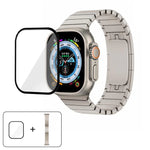 Original Buckle 316 Steel Watch Band with 3D Curved Film, For Apple Watch Series 10 46mm, For Apple Watch Series 10 42mm, For Apple Watch Series 44mm, For Apple Watch Series 40mm, For Apple Watch Ultra 2 / 1 49mm, For Apple Watch Series 45mm           ...