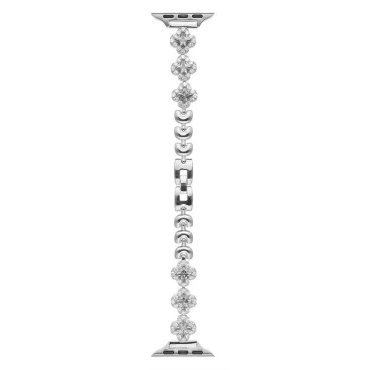 xDfind Four-leaf Clover Diamond Metal Watch Band, For Apple Watch 42 / 44 / 45 / 46 / 49mm, For Apple Watch 38 / 40 / 41 / S10 42mm