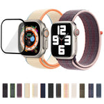 Basic Nylon Loop Watch Band with 3D Curved Film, For Apple Watch Series 10 46mm, For Apple Watch Series 10 42mm, For Apple Watch Series 44mm