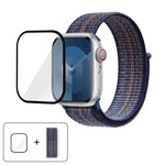 Basic Nylon Loop Watch Band with 3D Curved Film, For Apple Watch Series 10 46mm, For Apple Watch Series 10 42mm, For Apple Watch Series 44mm