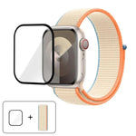 Basic Nylon Loop Watch Band with 3D Curved Film, For Apple Watch Series 10 46mm, For Apple Watch Series 10 42mm, For Apple Watch Series 44mm