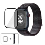 Nylon Loop Watch Band with 3D Curved Film, For Apple Watch Series 40mm, For Apple Watch Ultra 2 / 1 49mm, For Apple Watch Series 45mm