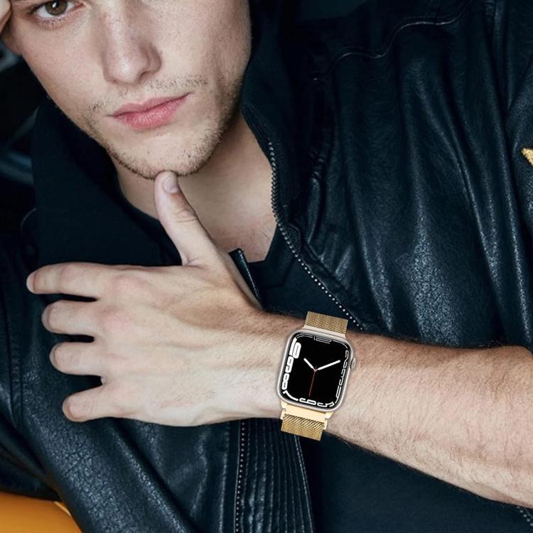 Milanese Stainless Steel Watch Band with 3D Curved Film, For Apple Watch Series 41mm, For Apple Watch Series 38mm, For Apple Watch Series 42mm