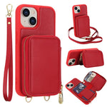 Crossbody Zipper RFID Card Bag Phone Case, For iPhone 15, For iPhone 14 / 13, For iPhone 14 Pro, For iPhone 14 Pro Max, For iPhone 13 Pro Max, For iPhone 13 Pro