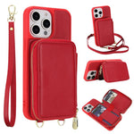 Crossbody Zipper RFID Card Bag Phone Case, For iPhone 15, For iPhone 14 / 13, For iPhone 14 Pro, For iPhone 14 Pro Max, For iPhone 13 Pro Max, For iPhone 13 Pro