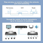 SriHome NVS005-POE030 3MP HD 4-CH POE Camera Network Video Recorder Kit, 3MP 4-CH