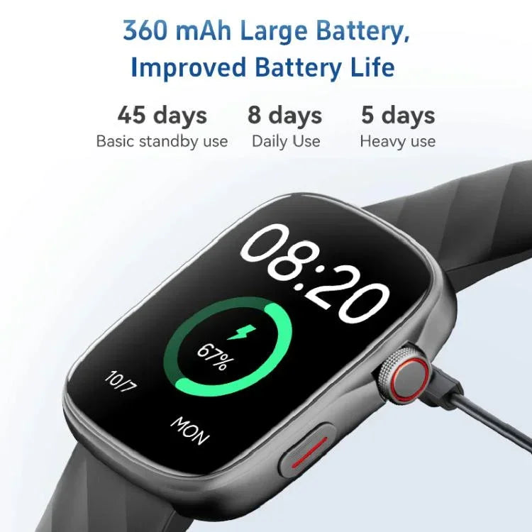 GTS10 1.95 inch AMOLED Screen Fitness Tracker Smart Watch Support Heart Rate Monitoring