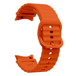 Wave Stitching Silicone Watch Band with 3D Curved Film, For Samsung Galaxy Watch6 44mm, For Samsung Galaxy Watch6 40mm, For Samsung Galaxy Watch6 Classic 43mm, For Samsung Galaxy Watch5 44mm