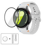 Wave Stitching Silicone Watch Band with 3D Curved Film, For Samsung Galaxy Watch4 Classic 46mm, For Samsung Galaxy Watch4 Classic 42mm, For Samsung Galaxy Watch5 Active 40mm, For Samsung Galaxy Watch5 Active 44mm