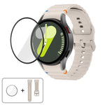 Wave Stitching Silicone Watch Band with 3D Curved Film, For Samsung Galaxy Watch4 Classic 46mm, For Samsung Galaxy Watch4 Classic 42mm, For Samsung Galaxy Watch5 Active 40mm, For Samsung Galaxy Watch5 Active 44mm