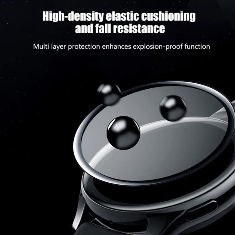 Wave Stitching Silicone Watch Band with 3D Curved Film, For Samsung Galaxy Watch5 Pro 45mm, For Samsung Galaxy Watch5 40mm, For Samsung Galaxy Watch4 44mm, For Samsung Galaxy Watch4 40mm