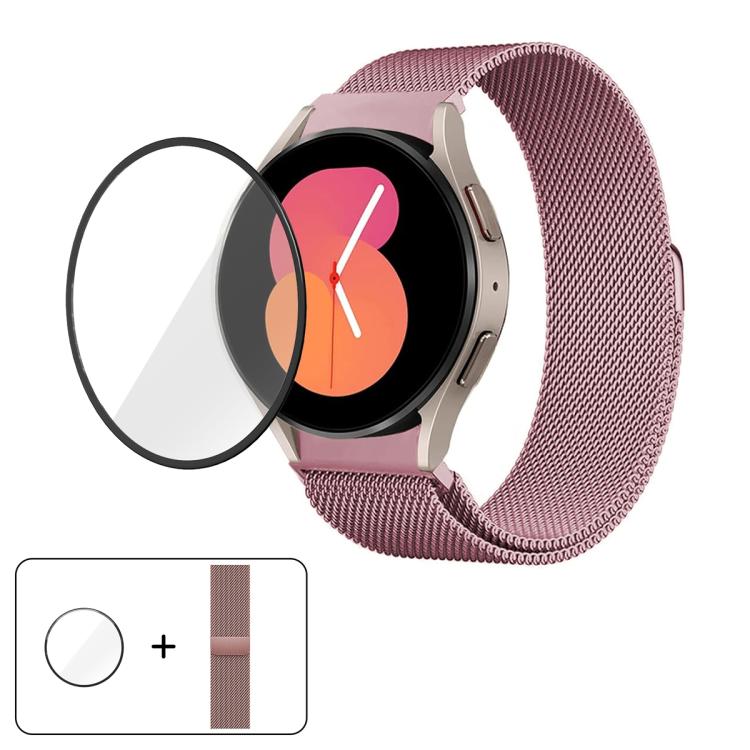 Milanese Magnetic Stainless Steel Watch Band with 3D Curved Film, For Samsung Galaxy Watch FE 40mm, For Samsung Galaxy Watch7 44mm, For Samsung Galaxy Watch7 40mm, For Samsung Galaxy Watch6 Classic 47mm, For Samsung Galaxy Watch6 44mm                  ...