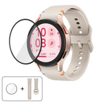 Plain Stitching Silicone Watch Band with 3D Curved Film, For Samsung Galaxy Watch FE 40mm, For Samsung Galaxy Watch7 44mm, For Samsung Galaxy Watch7 40mm, For Samsung Galaxy Watch6 Classic 47mm