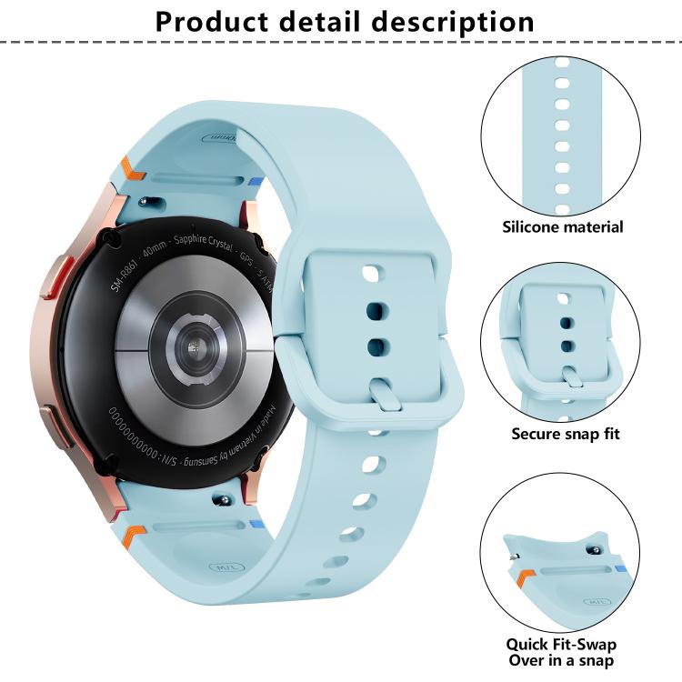 Plain Stitching Silicone Watch Band with 3D Curved Film, For Samsung Galaxy Watch5 Pro 45mm, For Samsung Galaxy Watch5 40mm, For Samsung Galaxy Watch4 44mm, For Samsung Galaxy Watch4 40mm