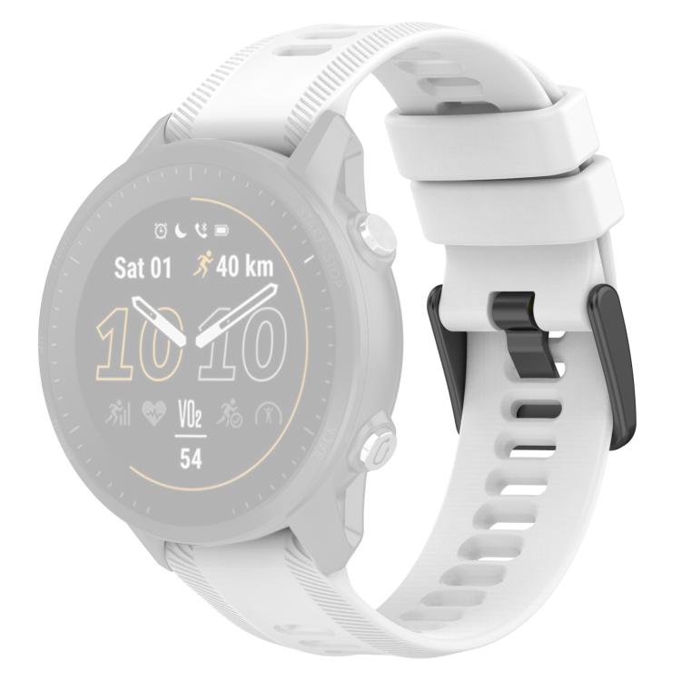 xDfind Black Buckle Solid Color Silicone Watch Band, For Garmin Forerunner 955