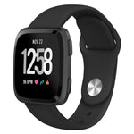 For Fitbit Versa 2 / Versa / Versa Lite xDfind Rivet Buckle Solid Color Silicone Watch Band, S, L