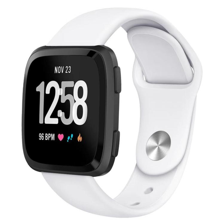 For Fitbit Versa 2 / Versa / Versa Lite xDfind Rivet Buckle Solid Color Silicone Watch Band, S, L