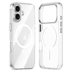 ZGA Magsafe Metal Buttons Clear PC Hybrid TPU Phone Case, For iPhone 17 Pro Max, For iPhone 17 Pro, For iPhone 17